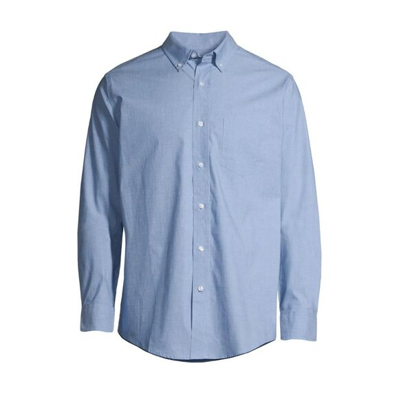 NWT George Men's Casual Comfort Laidback Long Sleeve Stretch Poplin Shirt SZ 2X - Picture 4 of 6